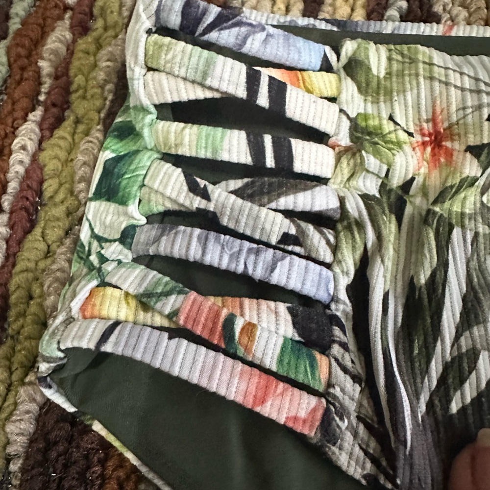 TiniBikini Floral High-Waisted Bikini Bottom - Picture 3 of 5